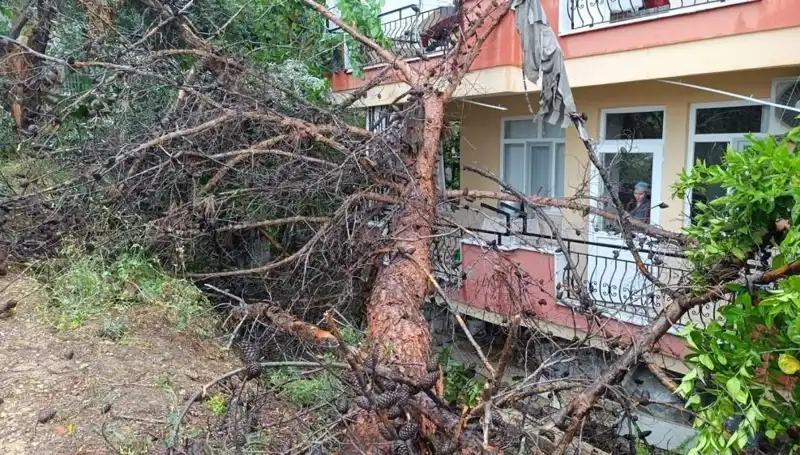Yağmura Dayanamadı: Dev Bulutların Kurbanı Olan Bina Devrildi!